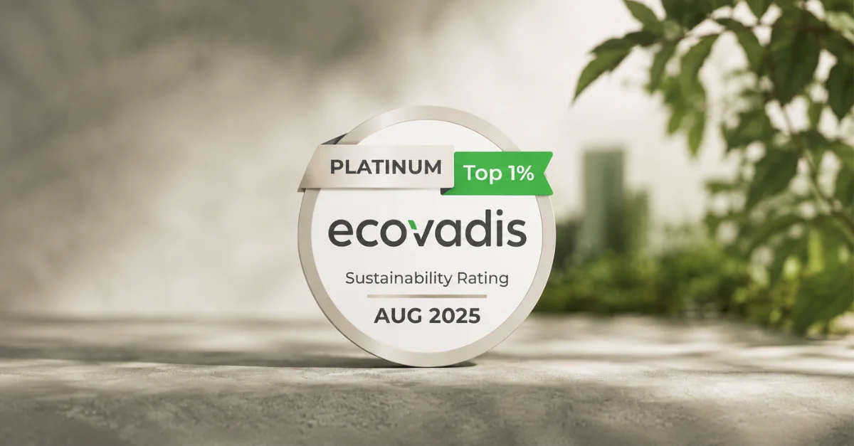 Medalla Platinum de EcoVadis otorgada a Milexia Ibérica por su sostenibilidad empresarial